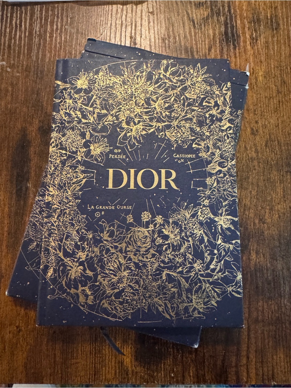 Dior Navy and Gold Foil Floral Journal NIB